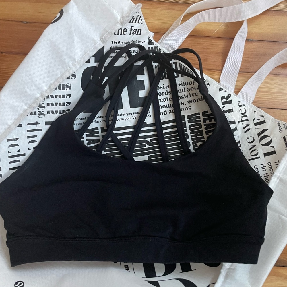Black  Lululemon Energy Sports Bra- Size 6